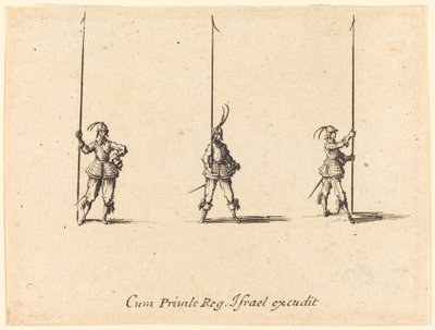 Yükseltilmiş Pikes ile Matkap by Jacques Callot