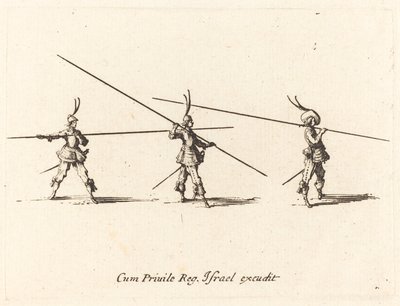 Eğik Pikes ile Matkap by Jacques Callot