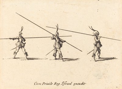 Eğik Pikes ile Matkap by Jacques Callot