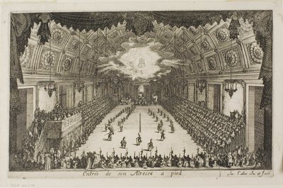 Majestelerinin Bariyerdeki Savaştan Yaya Girişi by Jacques Callot