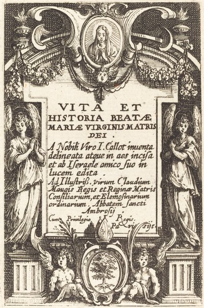 "Bakirenin Hayatı" için ön yazı by Jacques Callot
