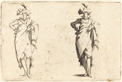 Beyefendi El Kalça Üzerinde Önden Görüntülendi by Jacques Callot