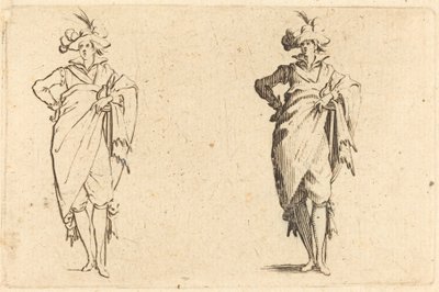 Beyefendi El Kalçasında Önden Görüntülendi, c. 1622. by Jacques Callot