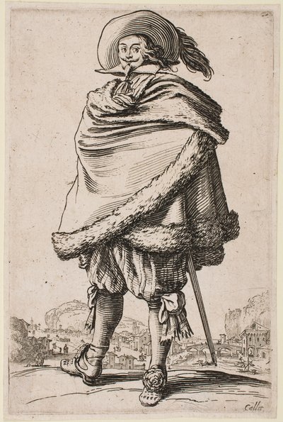 “The Nobility” dizisinden Kürklü Bir Pelerine Sarılmış Beyefendi by Jacques Callot
