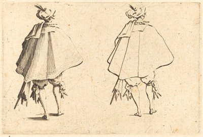 Arkadan Görülen Büyük Mantolu Beyefendi by Jacques Callot