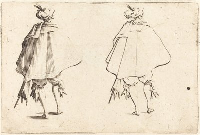 Arkadan Görülen Büyük Mantolu Beyefendi by Jacques Callot