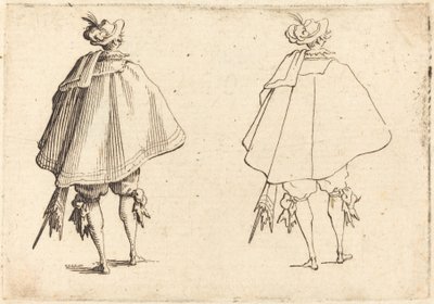 Arkadan Görülen Büyük Mantolu Beyefendi, c. 1617. by Jacques Callot