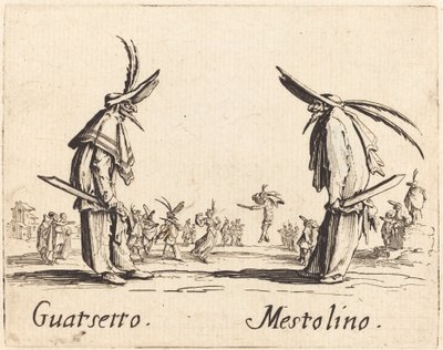 Guatsetto ve Mestolino, c. 1622. by Jacques Callot