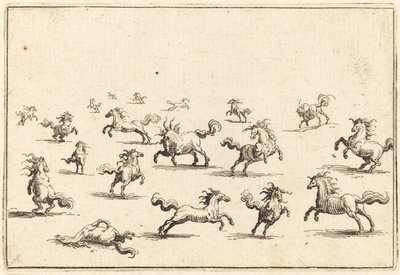 Koşan atlar by Jacques Callot
