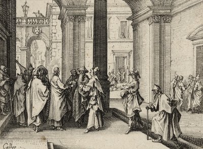 İsa ve Kanun Doktorları, 1635 by Jacques Callot