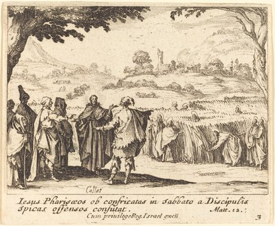 Ferisilerle İsa, 1635. by Jacques Callot