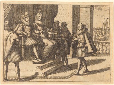 Kral ve Kraliçe, Türkler Hakkında Danışmada, 1612. by Jacques Callot