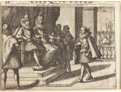 Kral ve Kraliçe Türkler Hakkında Danışmada [recto] by Jacques Callot