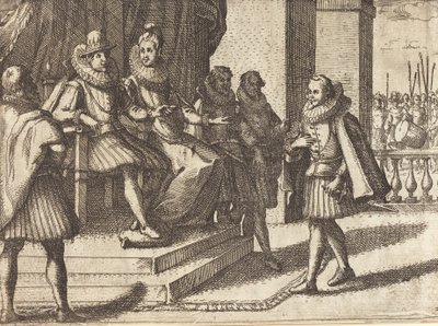 Kral ve Kraliçe Türkler Hakkında Danışmada [recto], 1612. by Jacques Callot