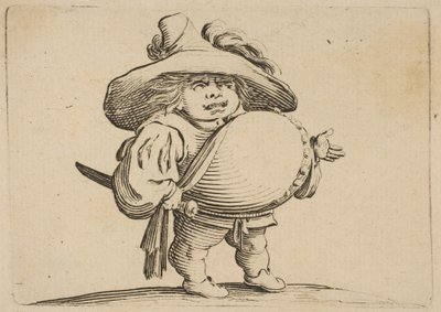 Bir Sıra Düğme ile Süslenmiş Büyük Göbeği Olan Adam Büyük Göbeği ile Süslenmiş Büyük Göbekli Adam..., 1616-22. by Jacques Callot