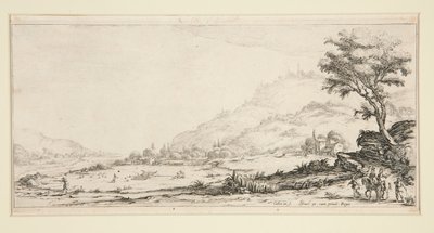 Giovanni de Medici için Manzaralardan Av Kuşları by Jacques Callot