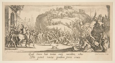 Büyük Tutkudan Haçın Taşınması by Jacques Callot