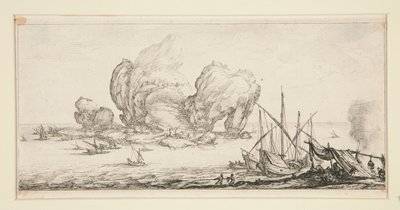 Giovanni de Medici için Manzaralardan Le grand rocher (The Huge Rock), by Jacques Callot