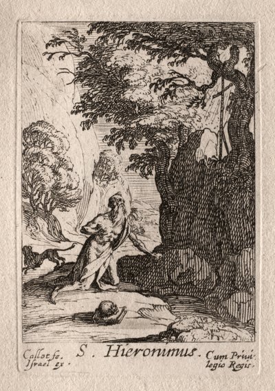 Tövbekarlar: Aziz Jerome. by Jacques Callot