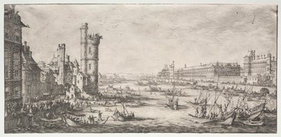 Paris'in iki harika manzarası: Louvre Manzarası by Jacques Callot