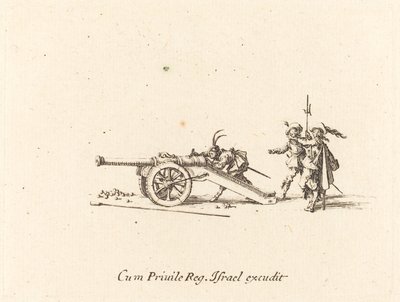 Topun Yüklenmesi, 16341635. by Jacques Callot
