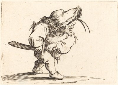 Adam Kılıcını Çekmeye Hazırlanıyor by Jacques Callot