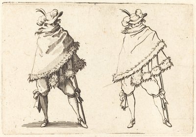 Mantosuna sarılı adam by Jacques Callot