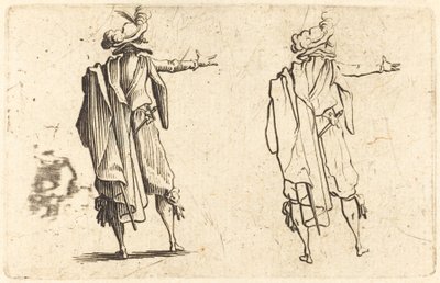 Sağ Kolunu Uzatmış Arkadan Görülen Adam by Jacques Callot