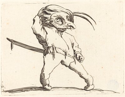 Bükülmüş Ayaklı Maskeli Adam by Jacques Callot