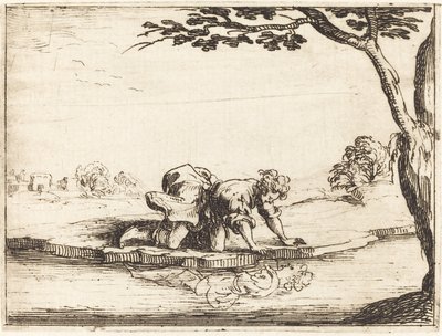 Suya Bakarken Nergis by Jacques Callot