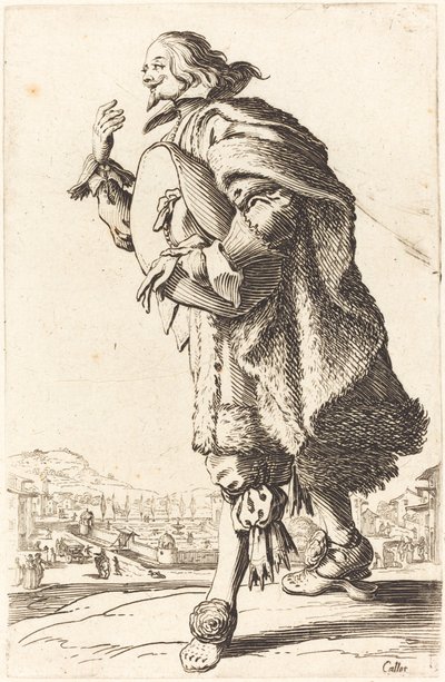 Keçe şapkalı asil adam, eğilerek by Jacques Callot