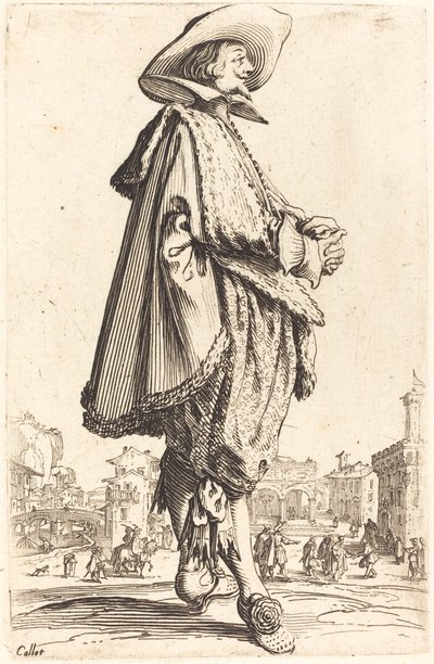 Katlanmış ellerle asil adam by Jacques Callot
