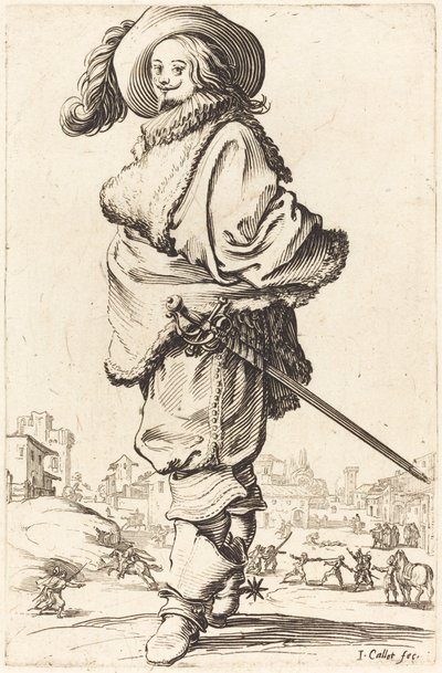 Kürk Plastron ile Asil Adam by Jacques Callot