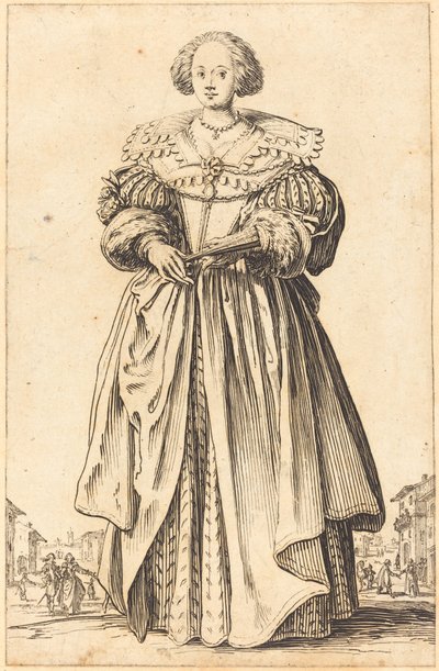 Fanlı Asil Kadın by Jacques Callot