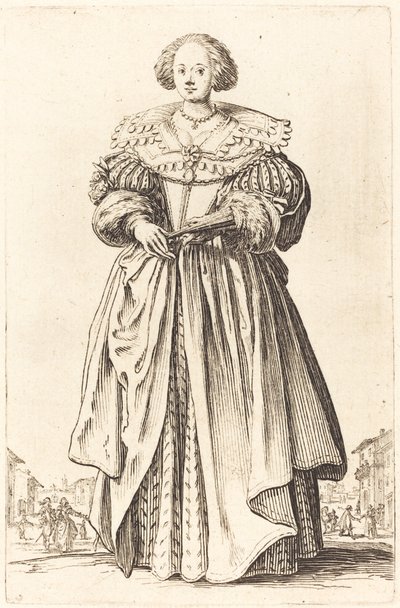 Fanlı Asil Kadın by Jacques Callot