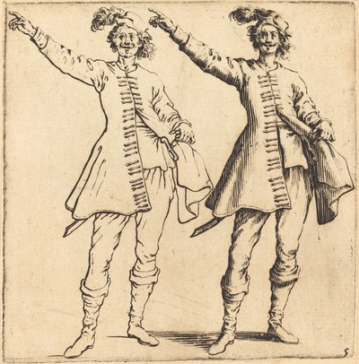 Memur, Kol Uzatılmış, Önden Görünüm by Jacques Callot