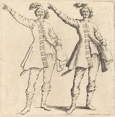 Memur, Kol Uzatılmış, Önden Görünüm, 1617 ve 1621. by Jacques Callot