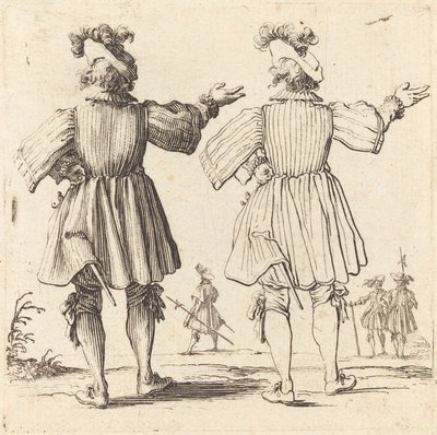 Arkadan Görülen Tüylü Memur, 1617 ve 1621. by Jacques Callot