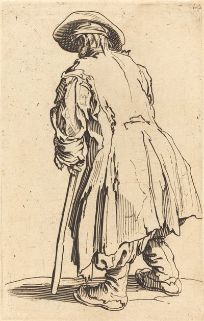Tek Koltuk Değneği ile Yaşlı Dilenci, c.1622 by Jacques Callot