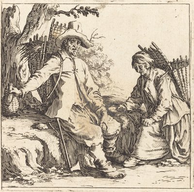 Köylü Çift Dinleniyor by Jacques Callot