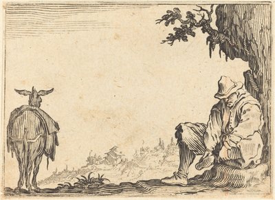 Ayakkabısını Çıkaran Köylü, c. 1622. by Jacques Callot