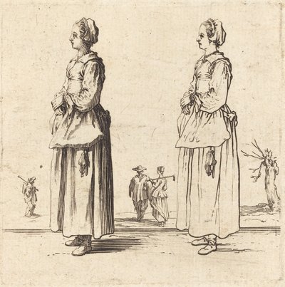 Köylü Kadın, Profilde, Yüzü Sola Dönmüş by Jacques Callot