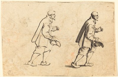 Elinde Şapkalı Köylü by Jacques Callot