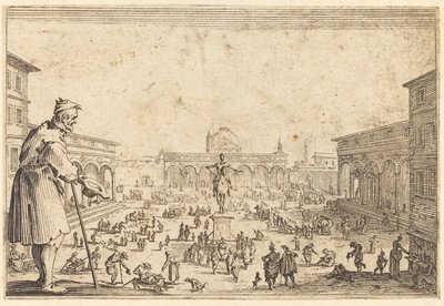 Piazza SS. Annunziata, Floransa by Jacques Callot
