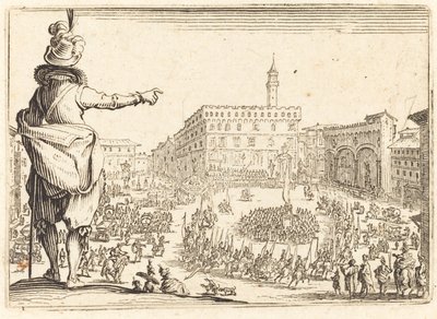 Piazza della Signoria, Floransa, c. 1622. by Jacques Callot