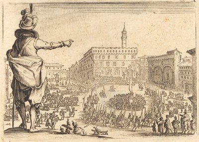 Piazza della Signoria, Floransa, c. 1622. by Jacques Callot