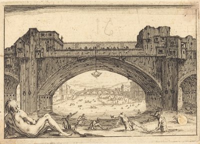 Ponte Vecchio, Floransa by Jacques Callot