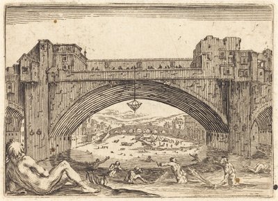 Ponte Vecchio, Floransa, c. 1622. by Jacques Callot