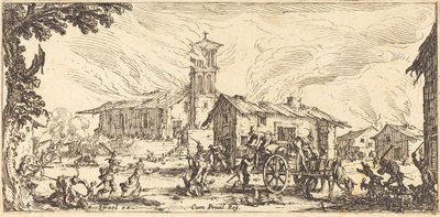Köyü Yıkıp Yakmak, c. 1633. by Jacques Callot