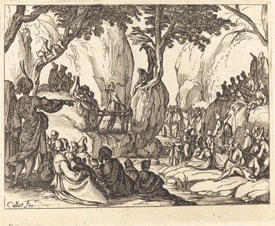 Aziz John Çölde Vaaz Eder. by Jacques Callot
